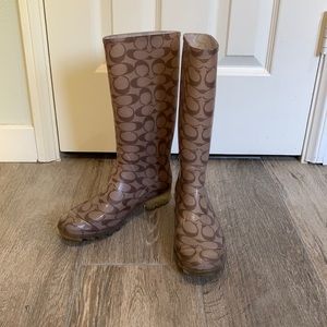 Coach Pixy Signature Rubber Rain Boots